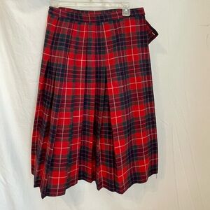 Vintage pleated wool skirt